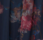 Bishop Sleeve Floral Mesh Maxi Dress In Navy Multi 6