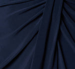 Long Sleeve Tuxedo Stretch Midi Dress In Midnight 6