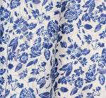 Floral Smocked Waist Short Dress In Ivory Blue Multi 7