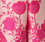 Square Neck Tulip Floral Border Jacquard Dress In Pink Multi 7