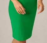 Tulip Sleeve Stretch Crepe Sheath Dress In Palm Leaf 4