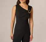 Buckle Shoulder Overlay Stretch Jumpsuit In Black 3