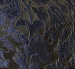 Jacquard Tie Front Fit And Flare Midi Dress In Black Navy 7