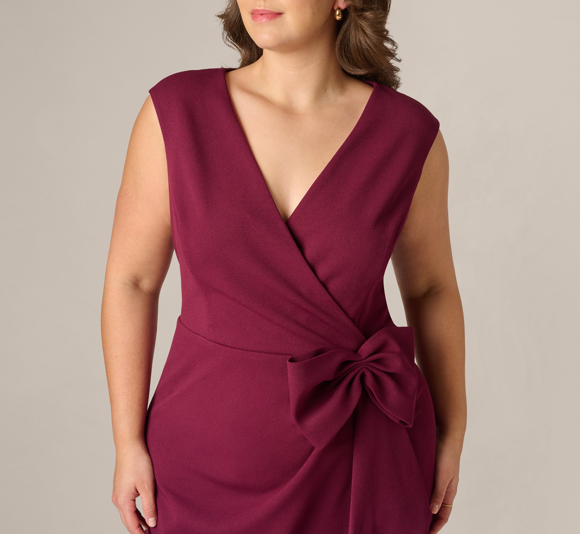 wrap plus size graduation dress Dark blue wrap plus size dress main image 0