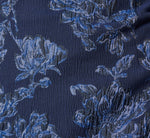 Floral Jacquard Bell Sleeve Sheath Dress In Navy Sateen 6