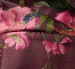 Floral Organza Ruffle Midi Dress In Burgundy Multi 6