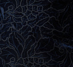 Bell Sleeve Floral Stretch Burnout Velvet Short Dress In Navy 7