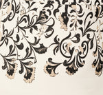 Plus Size Three Quarter Sleeve Baroque Lace Print Stretch Sheath Dress In Ivory Multi 7