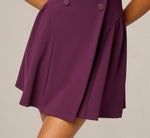 Satin Lapel Stretch Tuxedo Mini Dress In Pinot Noir 4