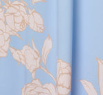 Floral Chiffon Blouson Halter Midi Dress In Blue Ivory 6
