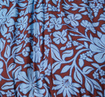 Long Sleeve Floral Print Mia Midi Dress In Brown Blue 6