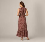 Dot Print Mia Maxi Dress In Brown Ecru 6