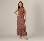 Dot Print Mia Maxi Dress In Brown Ecru 3