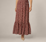 Dot Print Mia Maxi Dress In Brown Ecru 5