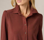 Long Sleeve Flounce Hem Hailey Dress In Chocolate 4
