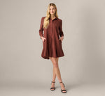 Long Sleeve Flounce Hem Hailey Dress In Chocolate 7