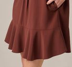 Long Sleeve Flounce Hem Hailey Dress In Chocolate 5