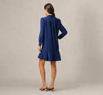 Long Sleeve Flounce Hem Hailey Dress In Classic Navy 5
