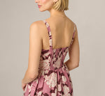 Printed Cotton Blaire Midi Dress In Blush Ecru 5