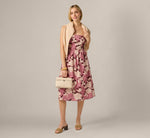 Printed Cotton Blaire Midi Dress In Blush Ecru 2