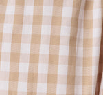 Gingham Cotton Everyday Midi Dress In Beige Ivory 7