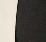 Long Sleeve Bow Collar Stretch Shift Dress In Black Ivory 7