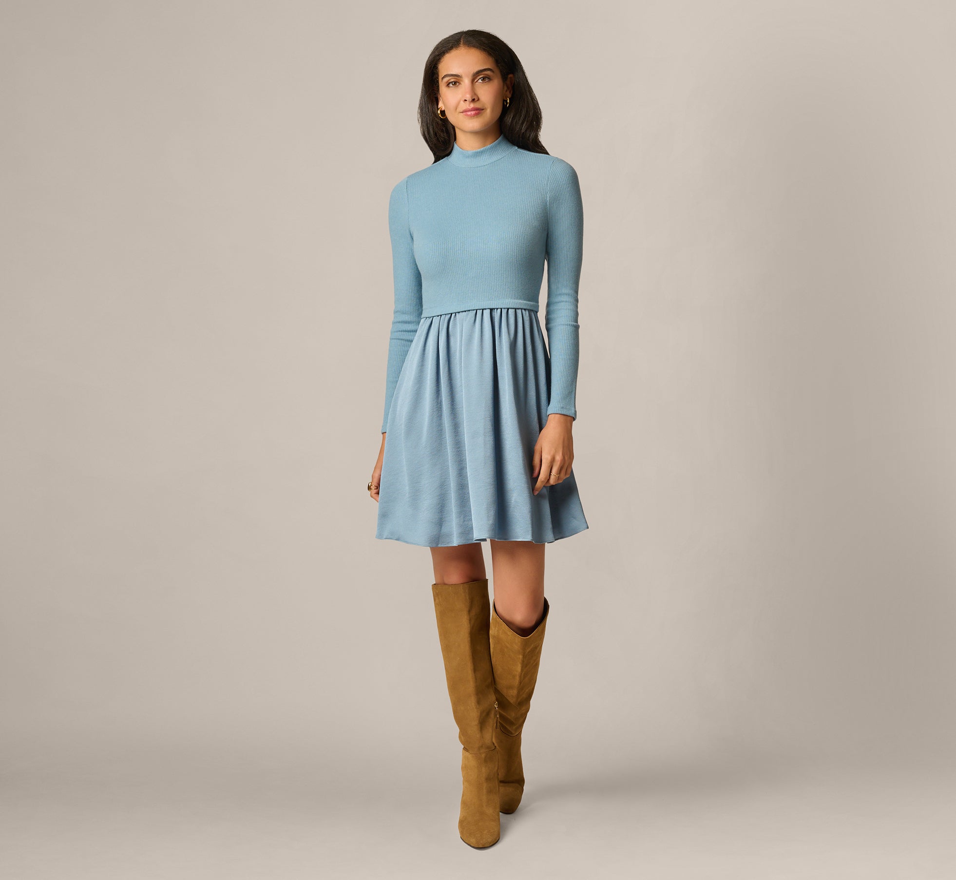 steel blue dresses Long Sleeve Amelia Short Dress In Blue, Steel / Regular / XL breathable Black Blazer with Black and destination weddings Size:54 Regular Jacket