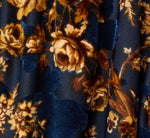 Floral Velvet Sophia Midi Dress In Navy Mustard 6