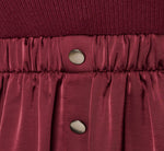Long Sleeve Satin Combo Amelia Midi Dress In Cherry Lacquer 6