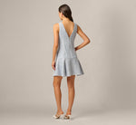 Tweed Short Hailey Dress In Steel Blue Multi 5