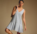 Tweed Short Hailey Dress In Steel Blue Multi 1