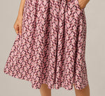 Puff Sleeve Printed Blaire Midi Dress In Blush Brown Multi 4