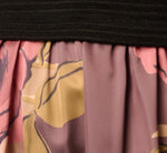 Long Sleeve Floral Satin Amelia Midi Dress In Mocha Multi 6