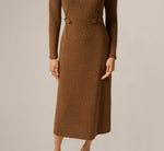 Long Sleeve Everyday Midi Sweater Dress In Dark Taupe 5