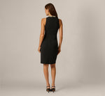Halter Pearl Neck Dress In Black 5