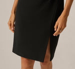 Halter Pearl Neck Dress In Black 3