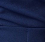 Bell Sleeve Crepe Surplice Jumpsuit In Navy Sateen 6