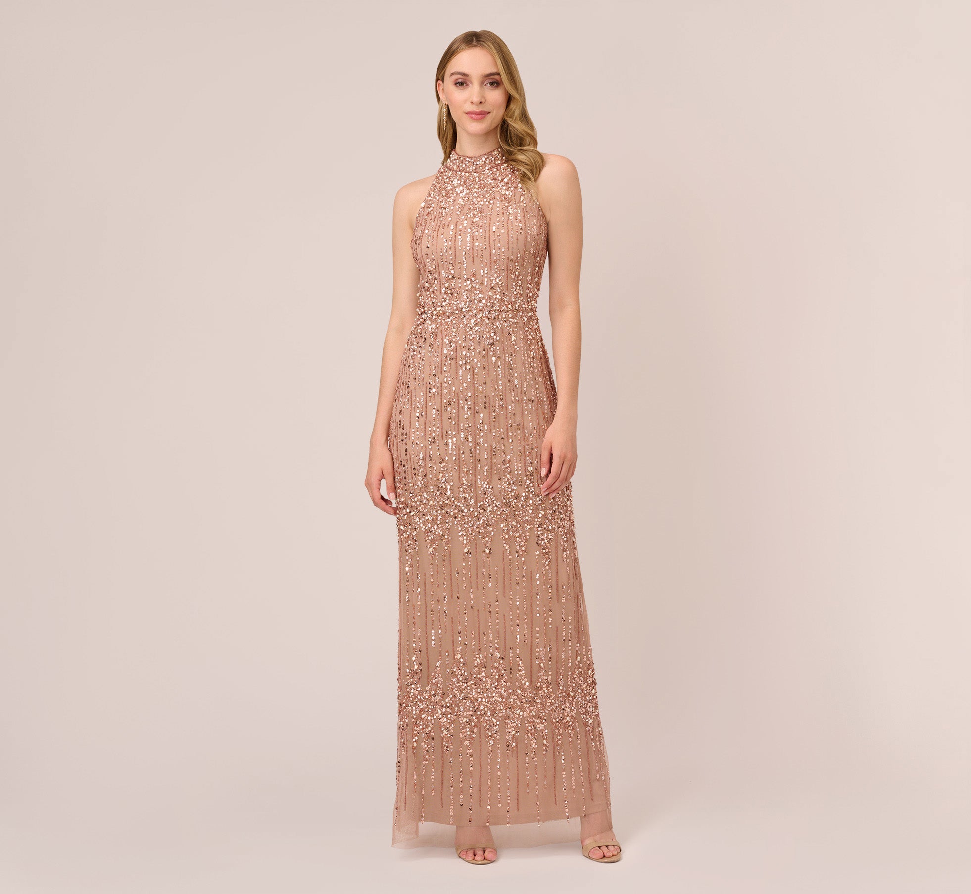 Adrianna Papell - Two Toned Embellished Gown AP1E201225 – Couture Candy