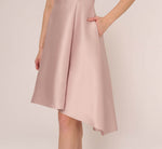 Mikado Short Party Dress In Bellini 4