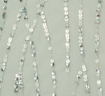 Draped One Shoulder Dress With Sequin Detail In Icy Sage 6