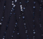 Draped One Shoulder Dress With Sequin Detail In Dusty Navy 6