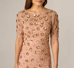 Beaded Cocktail Dress In Apricot Ice 3