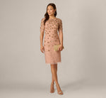 Beaded Cocktail Dress In Apricot Ice 1