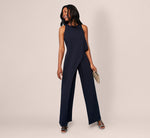 Sleeveless Asymmetrical Jumpsuit In Midnight 2