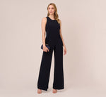 Sleeveless Asymmetrical Jumpsuit In Midnight 1