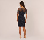 Hand-Beaded Cocktail Dress In Midnight 5