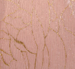 Plus Size Metallic Mesh Draped Gown In Rose Gold 6