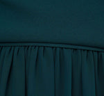 One Shoulder Chiffon Long Gown In Hunter 6