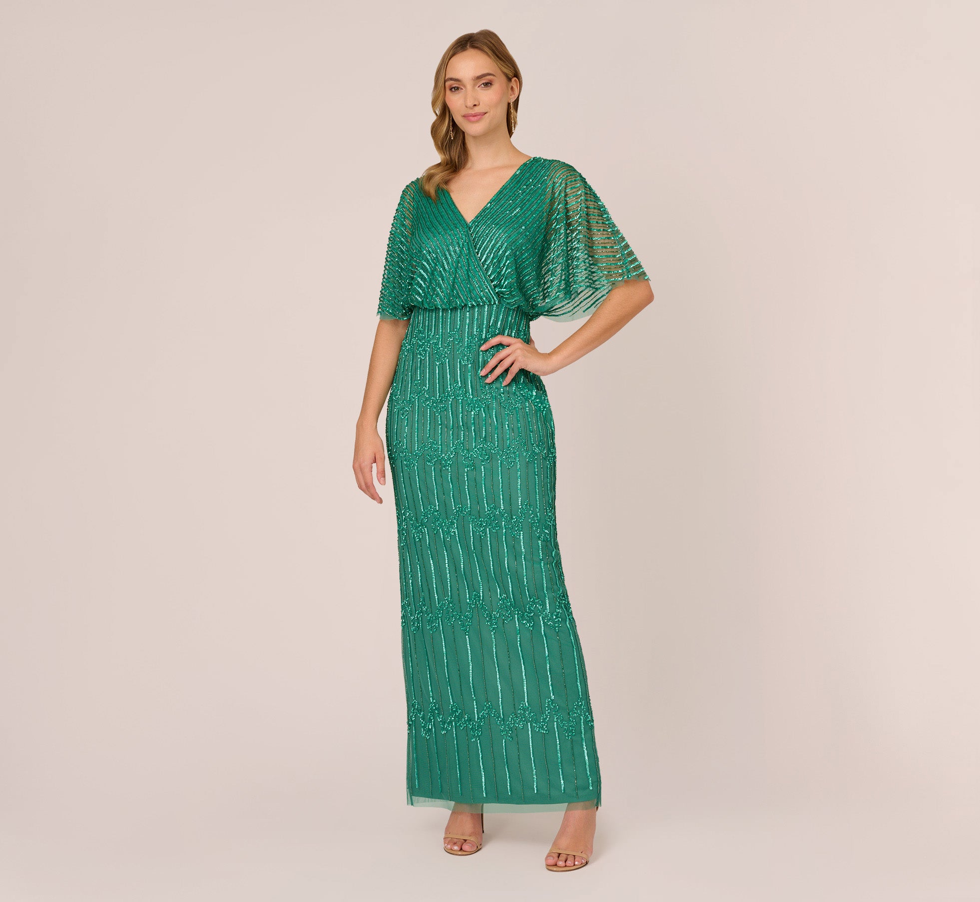 Adrianna Papell Illusion Gown | ShopStyle