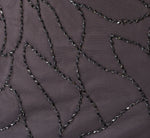 Beaded Blouson Mermaid Gown With Sheer Dolman Sleeves In Gunmetal 6
